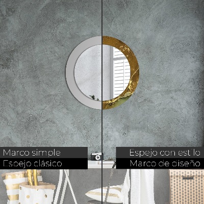 Espelho decorativo redondo Redemoinhos metálicos