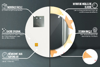 Espelho decorativo redondo Estrelas pastel