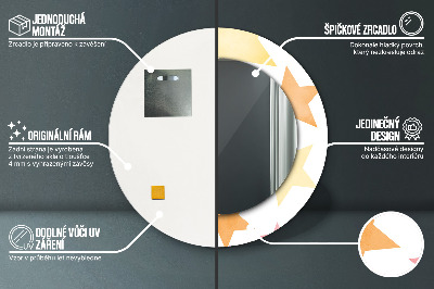 Espelho decorativo redondo Estrelas pastel