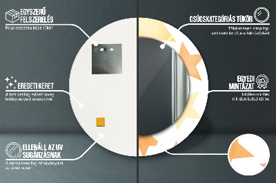 Espelho decorativo redondo Estrelas pastel