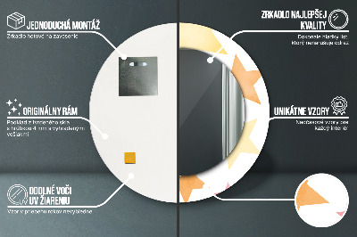 Espelho decorativo redondo Estrelas pastel