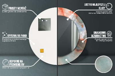 Espelho decorativo redondo Mármores de ônix