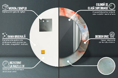 Espelho decorativo redondo Mármores de ônix