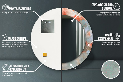 Espelho decorativo redondo Mármores de ônix