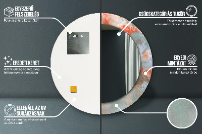 Espelho decorativo redondo Mármores de ônix