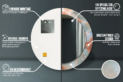 Espelho decorativo redondo Mármores de ônix