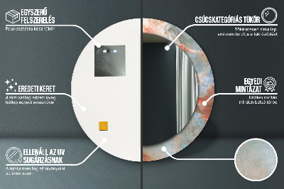 Espelho decorativo redondo Mármores de ônix