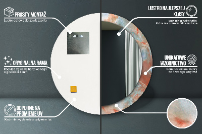 Espelho decorativo redondo Mármores de ônix