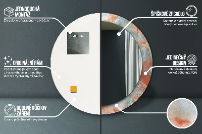 Espelho decorativo redondo Mármores de ônix