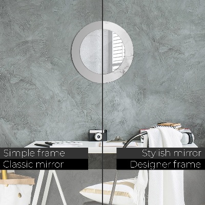 Espelho redondo decorativo Mármore branco