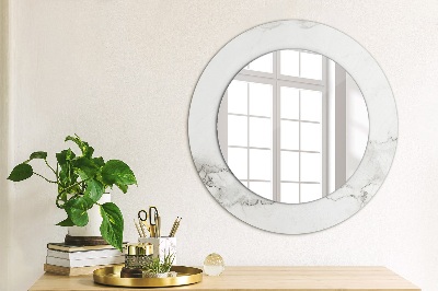 Espelho redondo decorativo Mármore branco