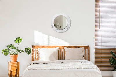 Espelho redondo decorativo Mármore branco