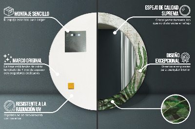 Espelho decorativo redondo Folhas de samambaia