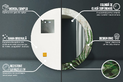 Espelho decorativo redondo Folhas de samambaia