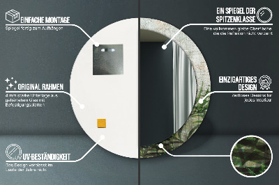 Espelho decorativo redondo Folhas de samambaia