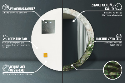 Espelho decorativo redondo Folhas de samambaia