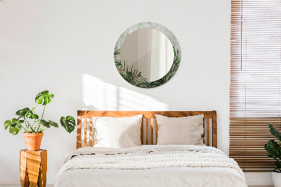 Espelho decorativo redondo Folhas de samambaia