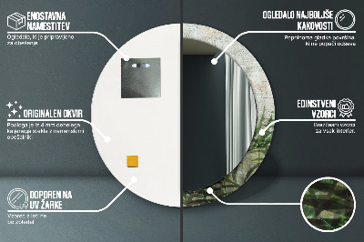 Espelho decorativo redondo Folhas de samambaia