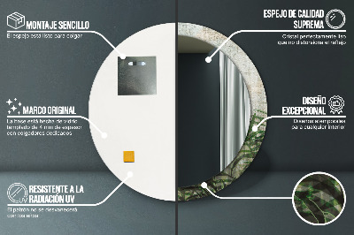 Espelho decorativo redondo Folhas de samambaia