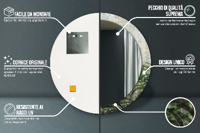 Espelho decorativo redondo Folhas de samambaia