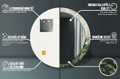 Espelho decorativo redondo Folhas de samambaia