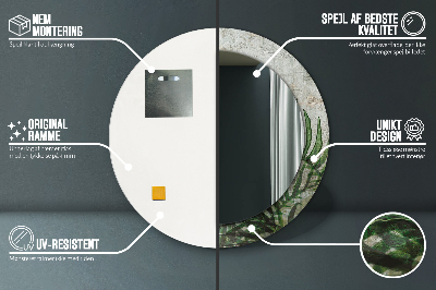 Espelho decorativo redondo Folhas de samambaia