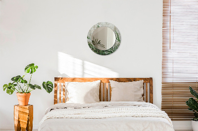 Espelho decorativo redondo Folhas de samambaia