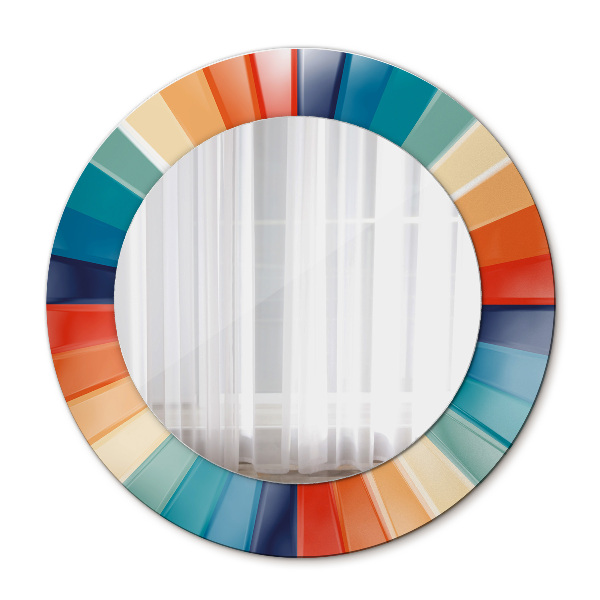 Espelho decorativo redondo Listras concêntricas radiais