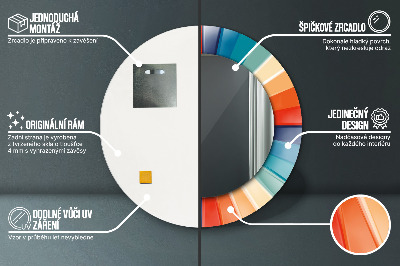 Espelho decorativo redondo Listras concêntricas radiais