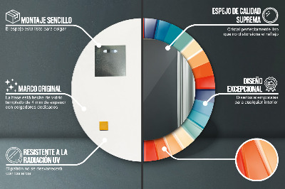 Espelho decorativo redondo Listras concêntricas radiais