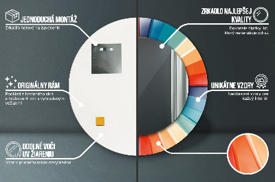 Espelho decorativo redondo Listras concêntricas radiais