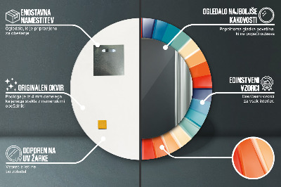 Espelho decorativo redondo Listras concêntricas radiais