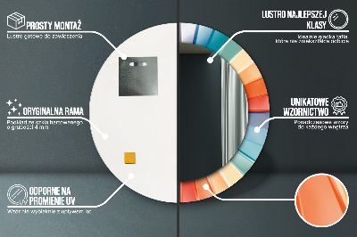 Espelho decorativo redondo Listras concêntricas radiais