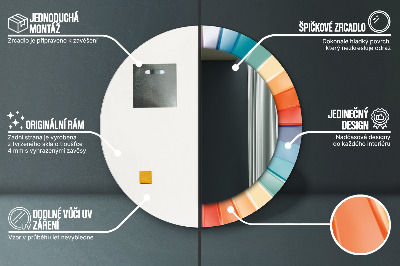 Espelho decorativo redondo Listras concêntricas radiais