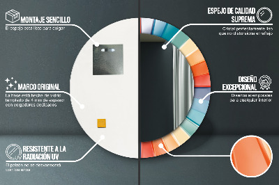 Espelho decorativo redondo Listras concêntricas radiais