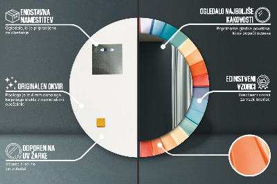 Espelho decorativo redondo Listras concêntricas radiais