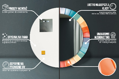 Espelho decorativo redondo Listras concêntricas radiais
