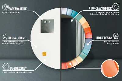 Espelho decorativo redondo Listras concêntricas radiais