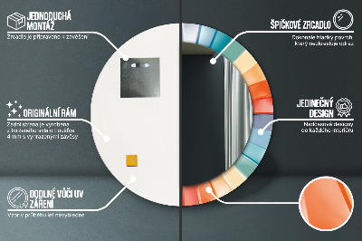 Espelho decorativo redondo Listras concêntricas radiais