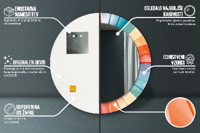 Espelho decorativo redondo Listras concêntricas radiais