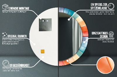 Espelho decorativo redondo Listras concêntricas radiais