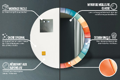 Espelho decorativo redondo Listras concêntricas radiais