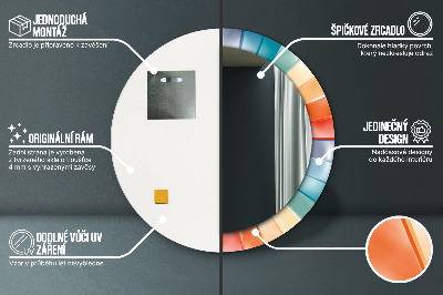 Espelho decorativo redondo Listras concêntricas radiais