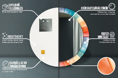 Espelho decorativo redondo Listras concêntricas radiais