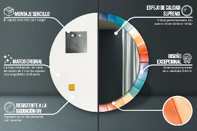 Espelho decorativo redondo Listras concêntricas radiais
