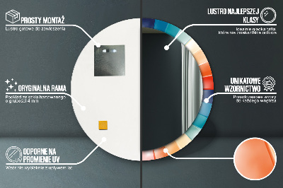 Espelho decorativo redondo Listras concêntricas radiais