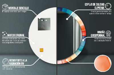 Espelho decorativo redondo Listras concêntricas radiais