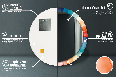 Espelho decorativo redondo Listras concêntricas radiais