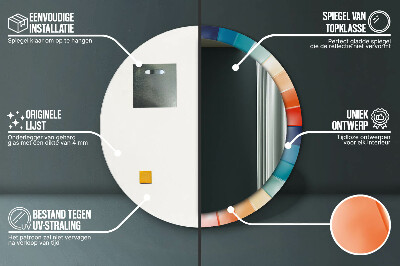 Espelho decorativo redondo Listras concêntricas radiais