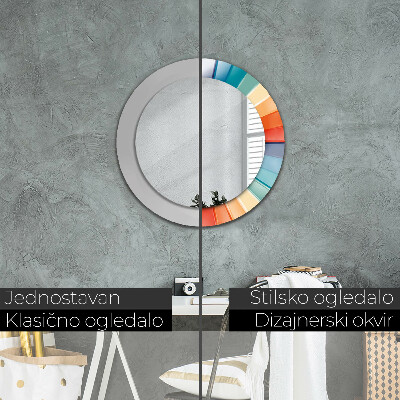 Espelho decorativo redondo Listras concêntricas radiais